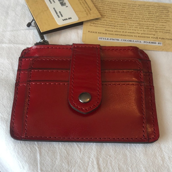 Patricia Nash Cassis Leather ID Wallet/Card Case Distressed Vintage Lava NWT - Picture 4 of 15